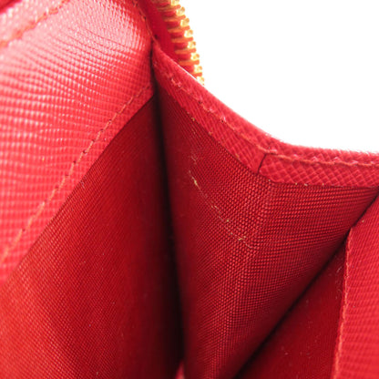 PRADA 1M0522 Logo Hardware Bifold Wallet with Coin Pocket Silk Ladies [Used]