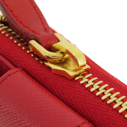 PRADA 1M0522 Logo Hardware Bifold Wallet with Coin Pocket Silk Ladies [Used]