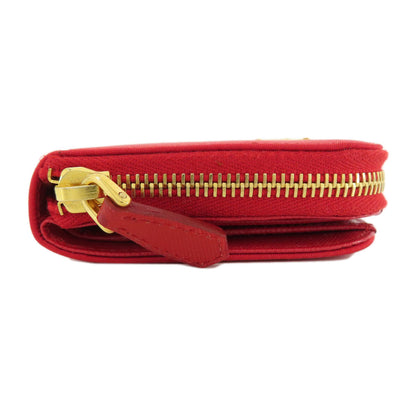 PRADA 1M0522 Logo Hardware Bifold Wallet with Coin Pocket Silk Ladies [Used]