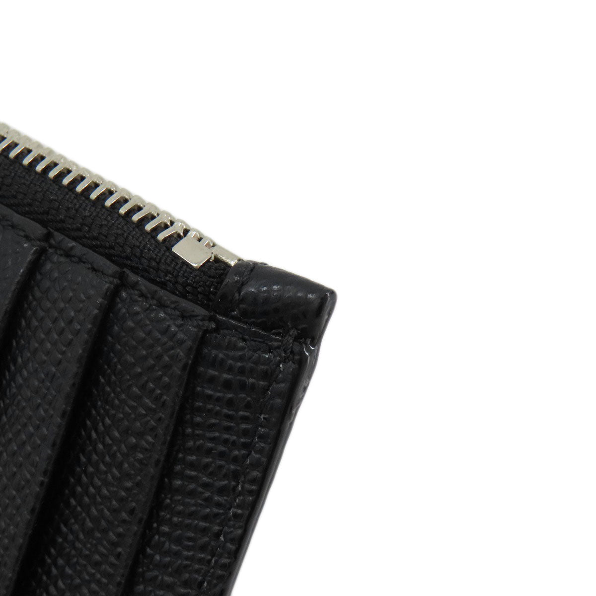 BALLY Barry Stripe Card Case Leather Ladies [Used]