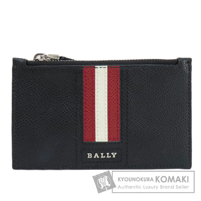 BALLY Barry Stripe Card Case Leather Ladies [Used]