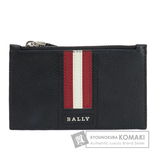 BALLY Barry Stripe Card Case Leather Ladies [Used]