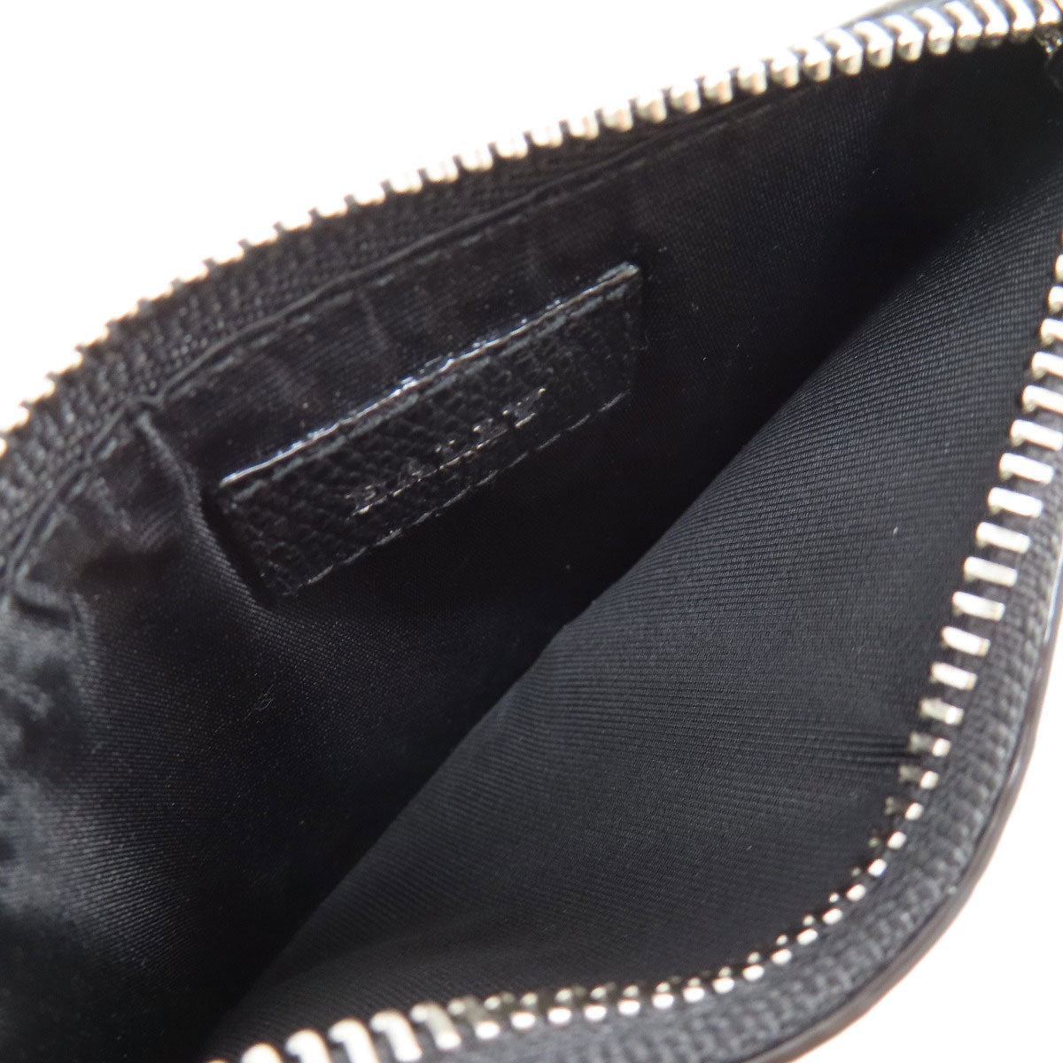 BALLY Barry Stripe Card Case Leather Ladies [Used]