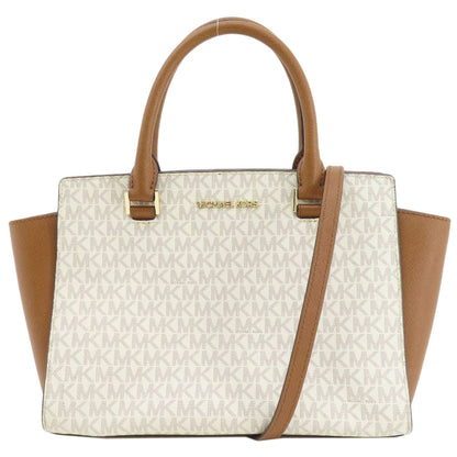 Michael Kors MK Signature 2WAY Handbag Leather PVCLadies [Used]