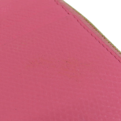 CELINE logo Card Case Leather Ladies [Used]