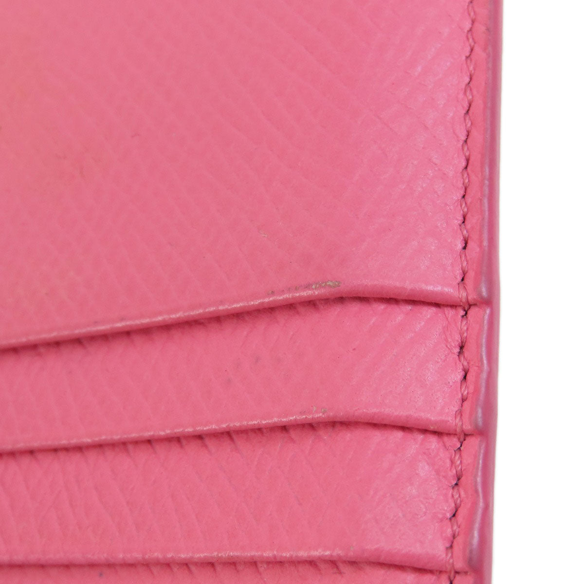 CELINE logo Card Case Leather Ladies [Used]