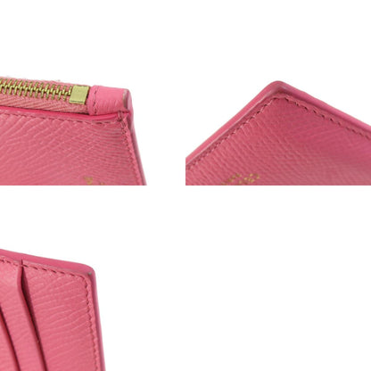 CELINE logo Card Case Leather Ladies [Used]