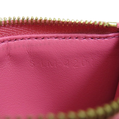 CELINE logo Card Case Leather Ladies [Used]