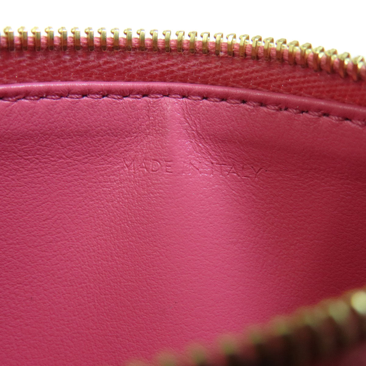 CELINE logo Card Case Leather Ladies [Used]