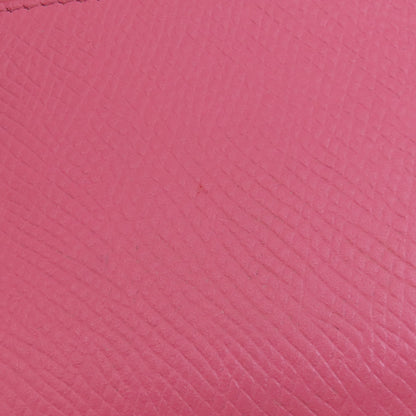 CELINE logo Card Case Leather Ladies [Used]