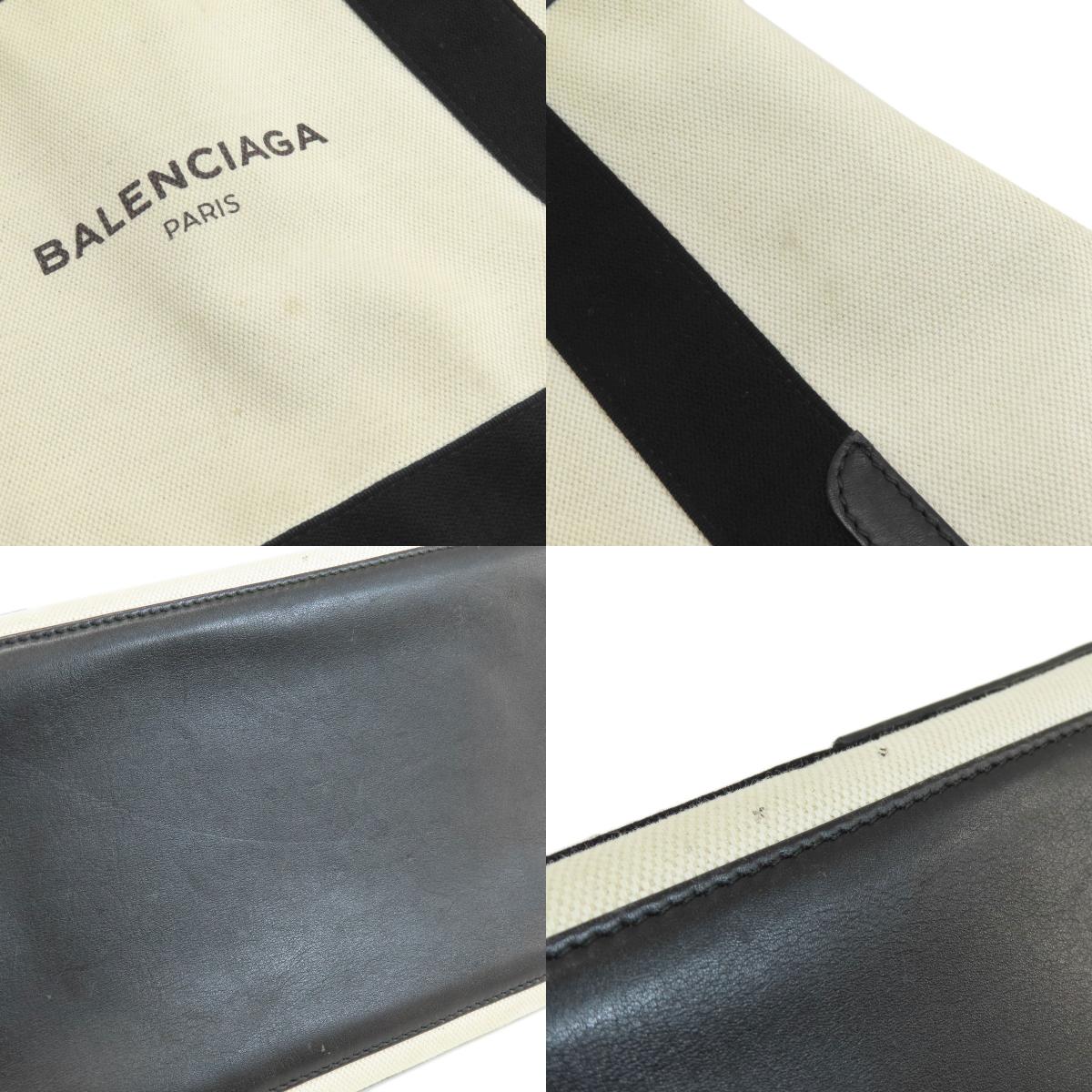 BALENCIAGA 339933 NAVY CABAS S S Tote Bag Canvas Ladies [Used]