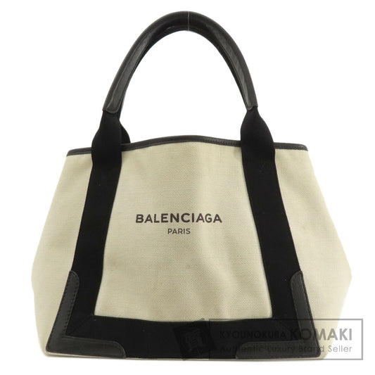 BALENCIAGA 339933 NAVY CABAS S S Tote Bag Canvas Ladies [Used]