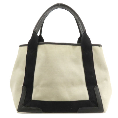 BALENCIAGA 339933 NAVY CABAS S S Tote Bag Canvas Ladies [Used]