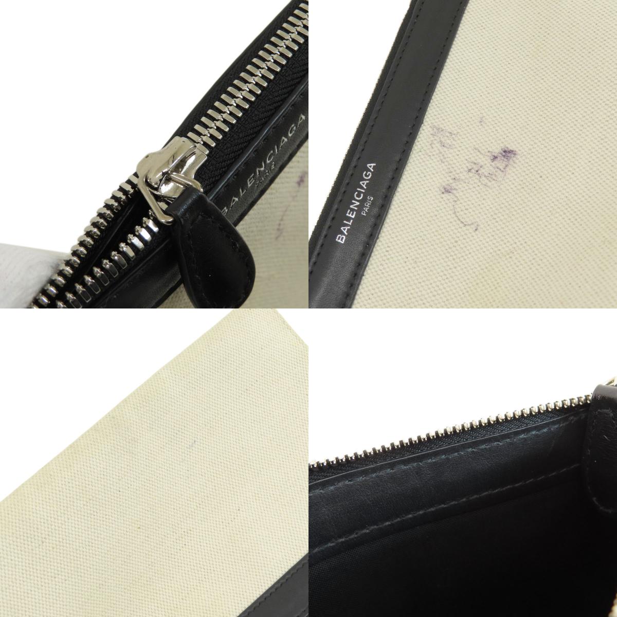 BALENCIAGA 339933 NAVY CABAS S S Tote Bag Canvas Ladies [Used]