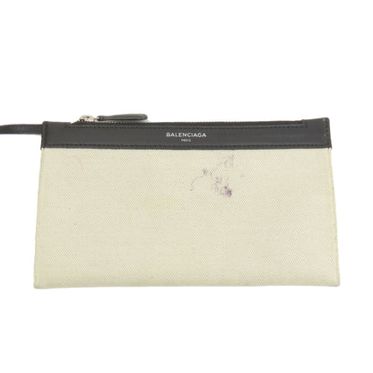 BALENCIAGA 339933 NAVY CABAS S S Tote Bag Canvas Ladies [Used]