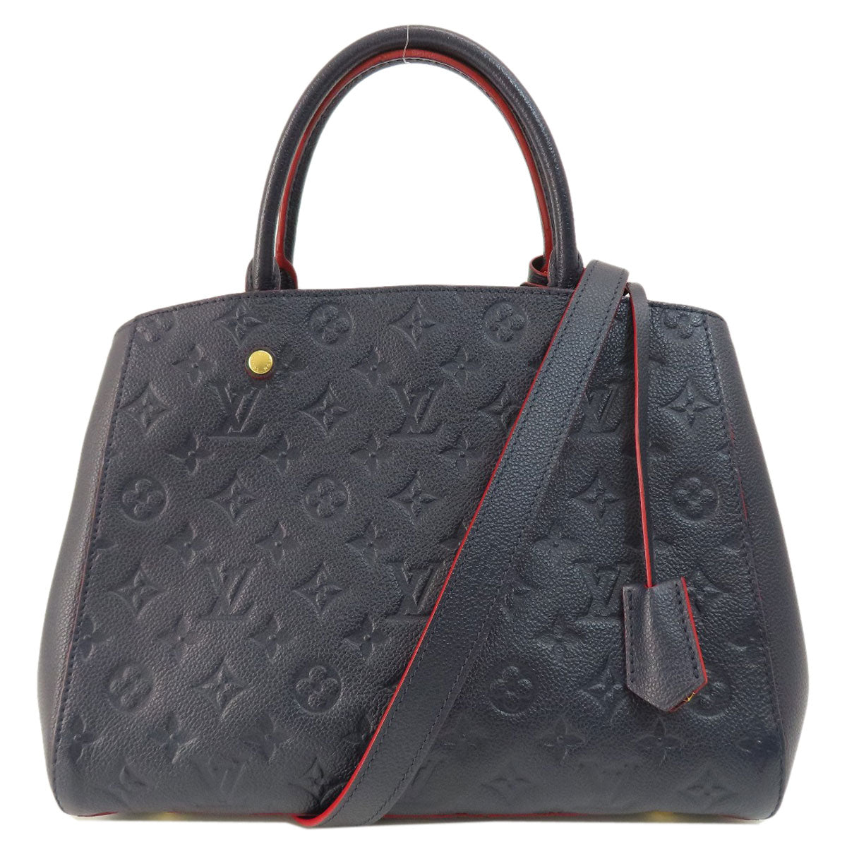 LOUIS VUITTON M42746 Montaigne MM Marine Rouge Handbag Empreinte Ladies [Used]