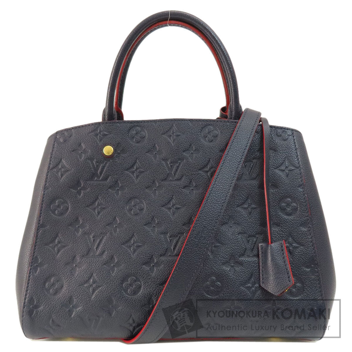 LOUIS VUITTON M42746 Montaigne MM Marine Rouge Handbag Empreinte Ladies [Used]
