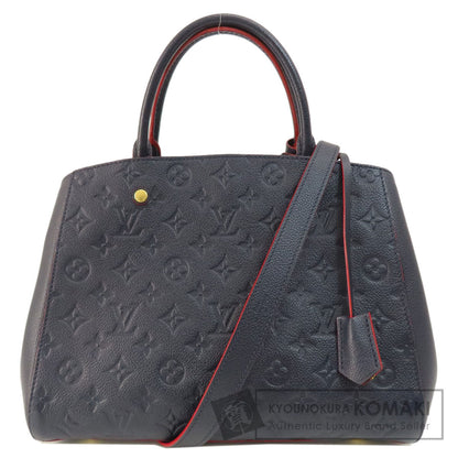 LOUIS VUITTON M42746 Montaigne MM Marine Rouge Handbag Empreinte Ladies [Used]
