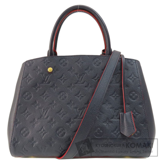 LOUIS VUITTON M42746 Montaigne MM Marine Rouge Handbag Empreinte Ladies [Used]