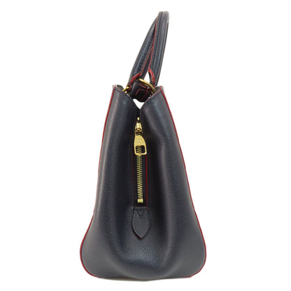 LOUIS VUITTON M42746 Montaigne MM Marine Rouge Handbag Empreinte Ladies [Used]
