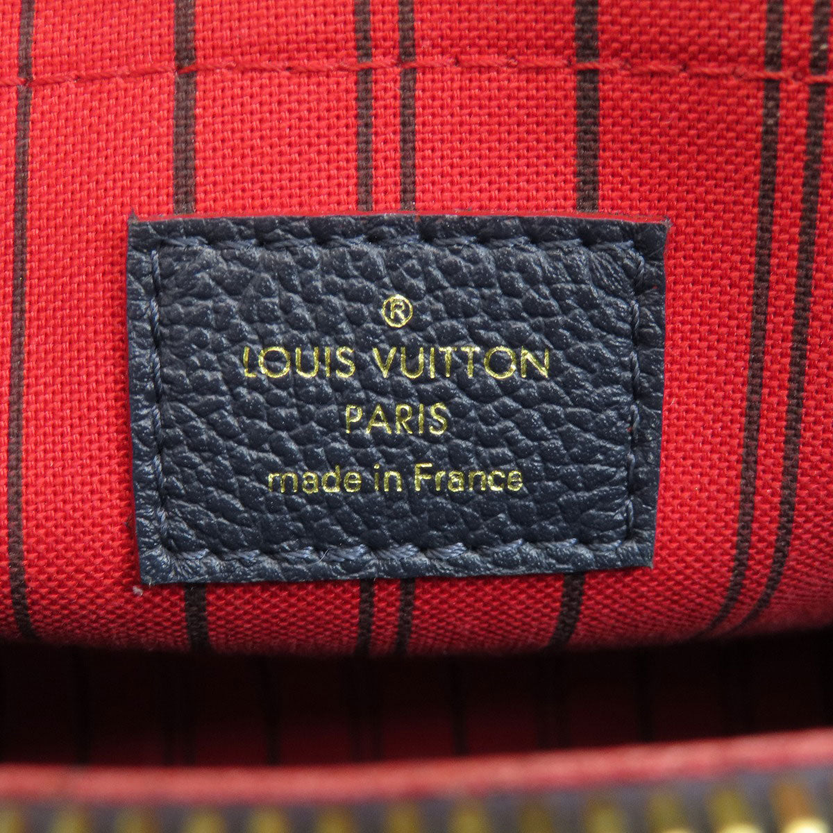 LOUIS VUITTON M42746 Montaigne MM Marine Rouge Handbag Empreinte Ladies [Used]