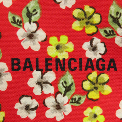 BALENCIAGA 329933 NAVY CABAS flower motif Handbag Canvas Ladies [Used]