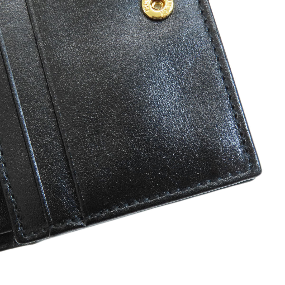 GUCCI 621887 Horsebit Bifold Wallet with Coin Pocket Leather Ladies [Used]