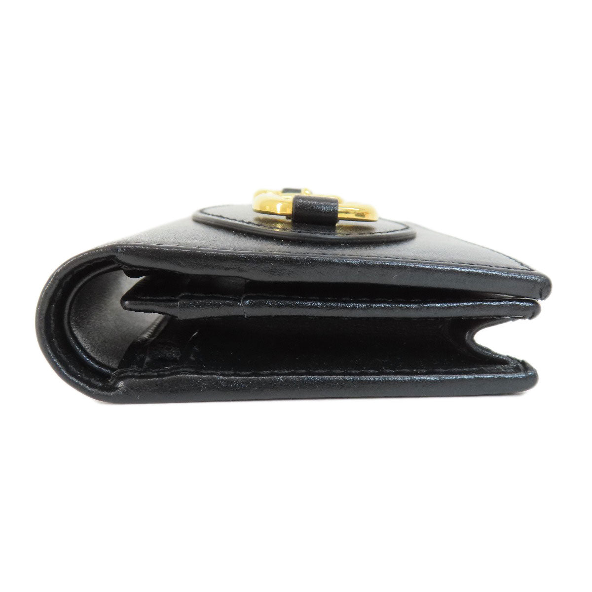 GUCCI 621887 Horsebit Bifold Wallet with Coin Pocket Leather Ladies [Used]