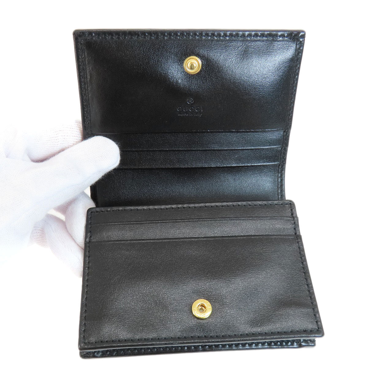 GUCCI 621887 Horsebit Bifold Wallet with Coin Pocket Leather Ladies [Used]