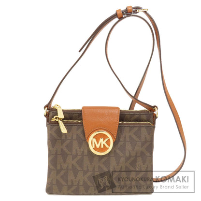 Michael Kors MK signature Shoulder Bag Leather Coated CanvasLadies [Used]