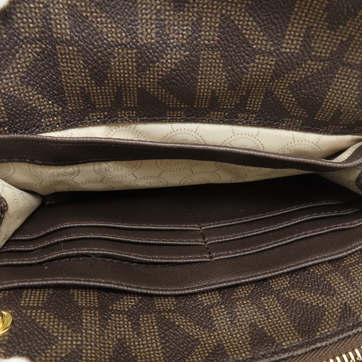 Michael Kors MK signature Shoulder Bag Leather Coated CanvasLadies [Used]