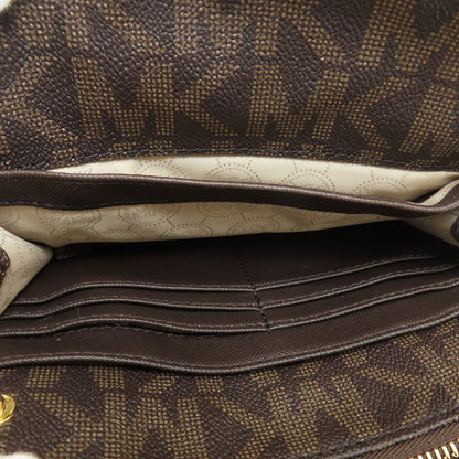 Michael Kors MK signature Shoulder Bag Leather Coated CanvasLadies [Used]