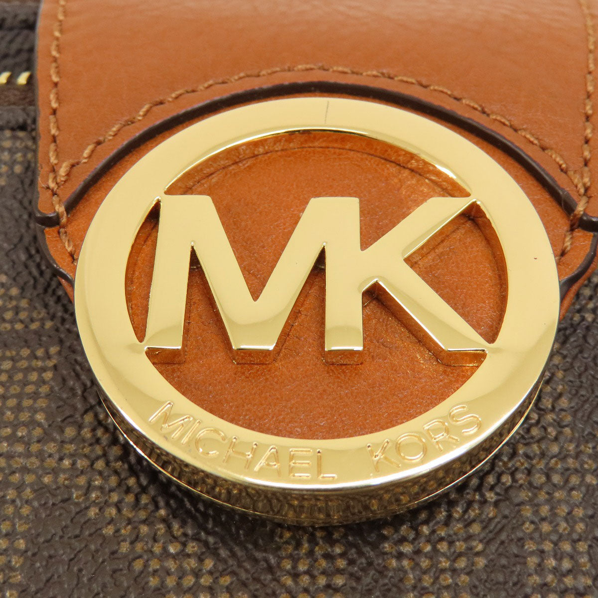 Michael Kors MK signature Shoulder Bag Leather Coated CanvasLadies [Used]