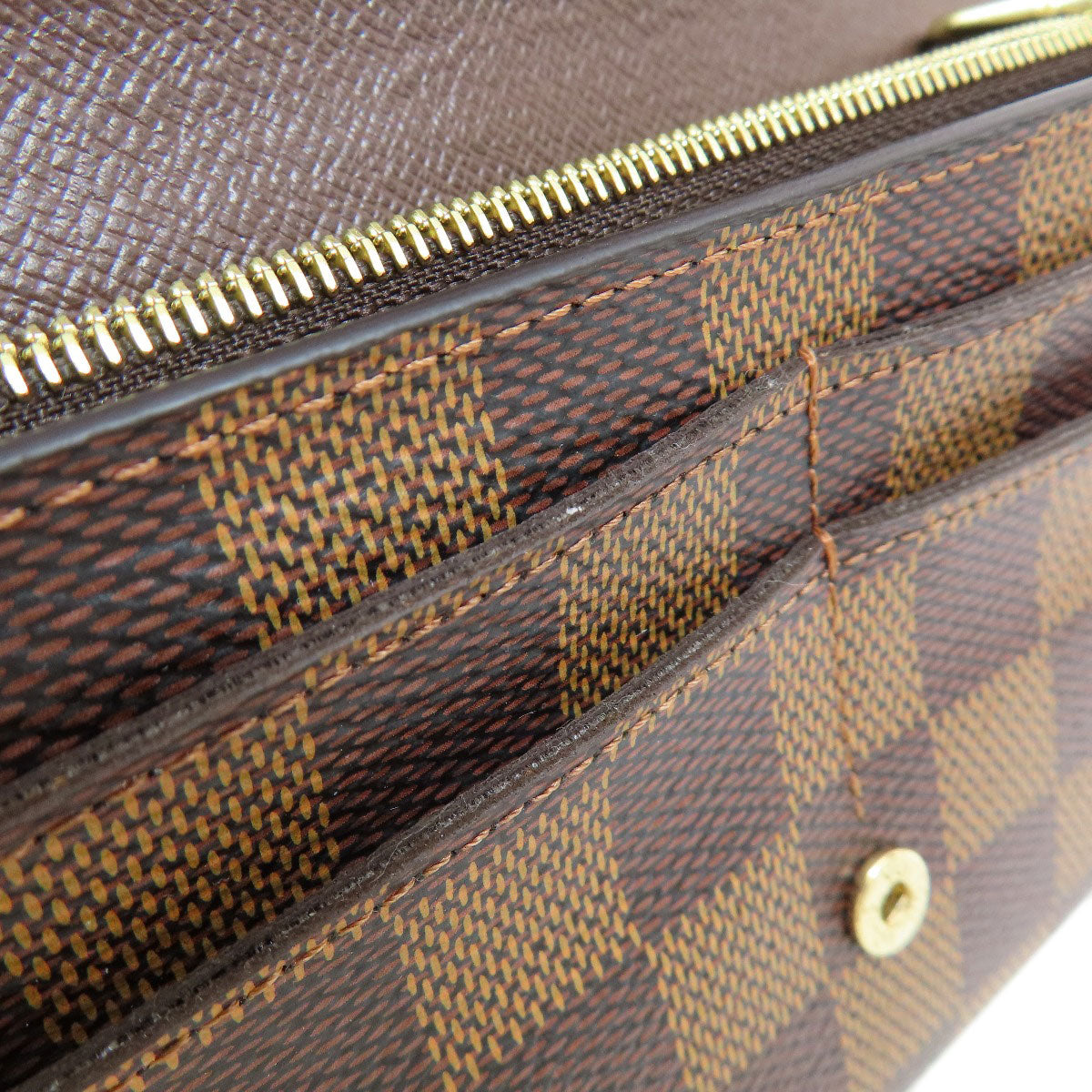 LOUIS VUITTON  N63209 Long wallet (with coin pocket) Portefeiulle Â· Sarah Damier canvas Ladies