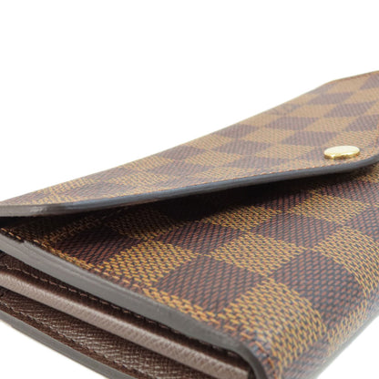 LOUIS VUITTON N63209 Portefeiulle Â· Sarah Long wallet (with coin pocket) Damier canvas Ladies [Used]