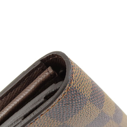 LOUIS VUITTON N63209 Portefeiulle Â· Sarah Long wallet (with coin pocket) Damier canvas Ladies [Used]