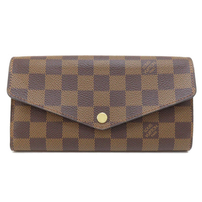 LOUIS VUITTON N63209 Portefeiulle Â· Sarah Long wallet (with coin pocket) Damier canvas Ladies [Used]