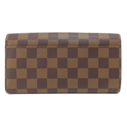 LOUIS VUITTON N63209 Portefeiulle Â· Sarah Long wallet (with coin pocket) Damier canvas Ladies [Used]