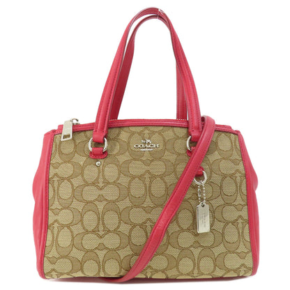 COACH  F36905 Handbag Signature 2WAY Canvas Ladies