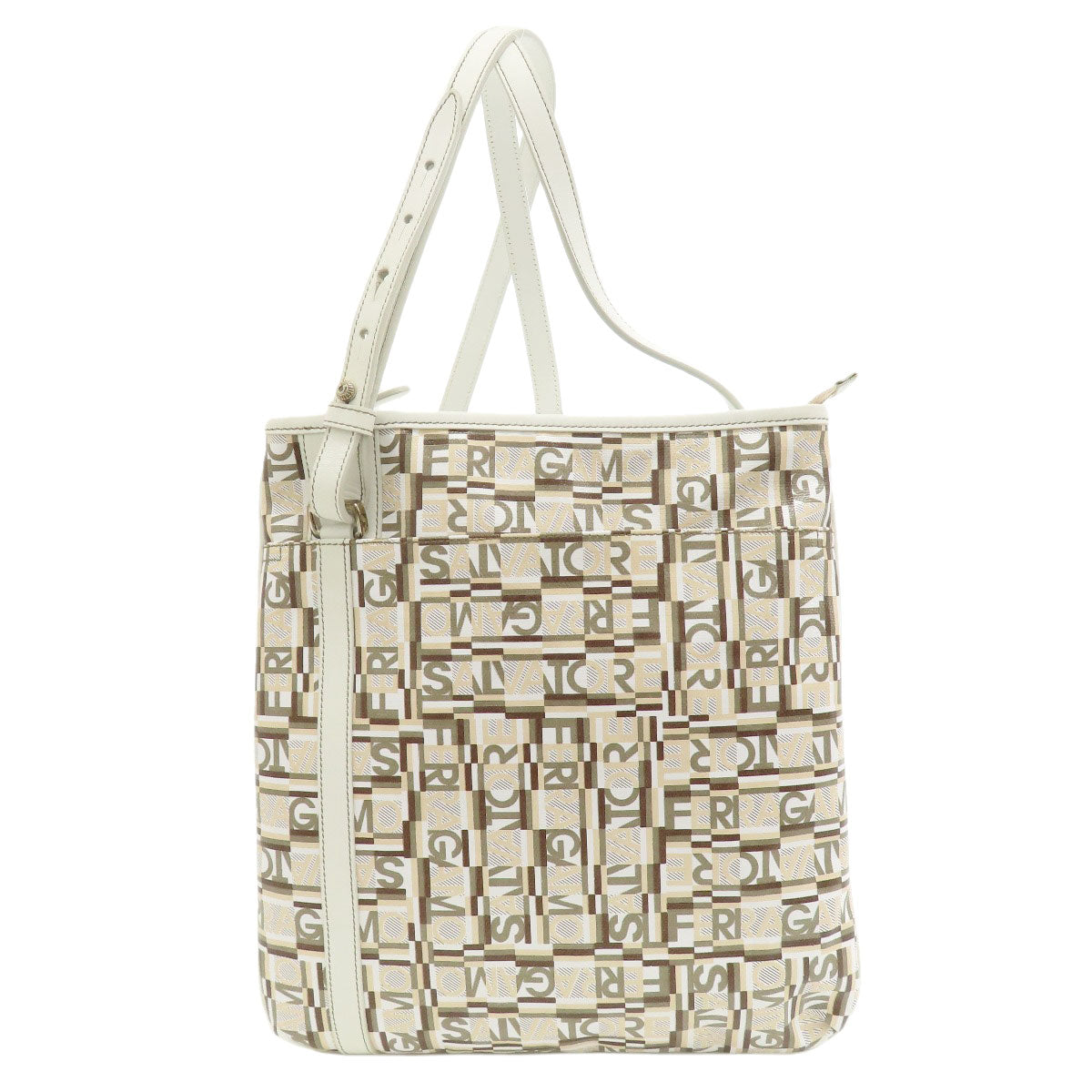 Salvatore Ferragamo Logo pattern Tote Bag PVC Ladies [Used]