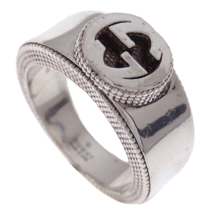 GUCCI Interlocking G Ring Silver Ladies [Used]