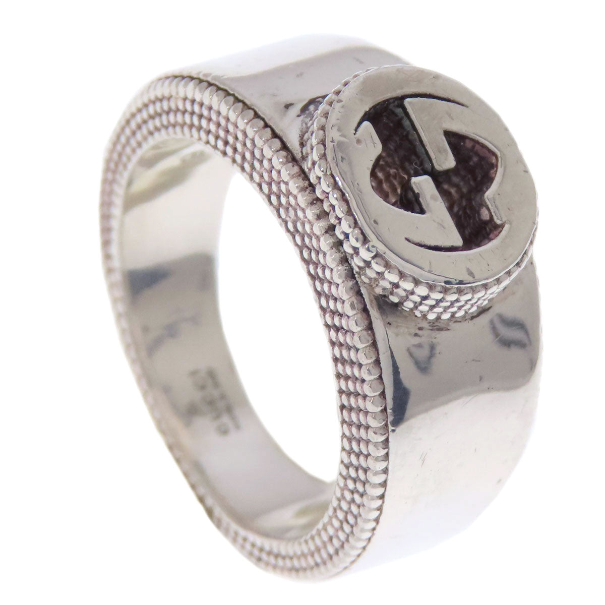 GUCCI Interlocking G Ring Silver Ladies [Used]