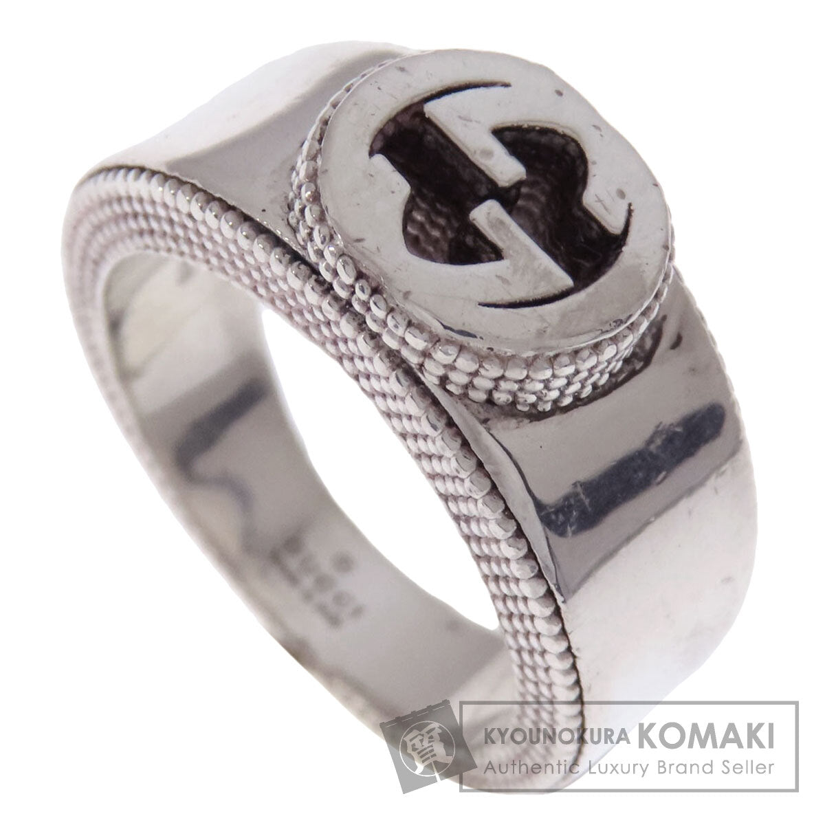 GUCCI Interlocking G Ring Silver Ladies [Used]