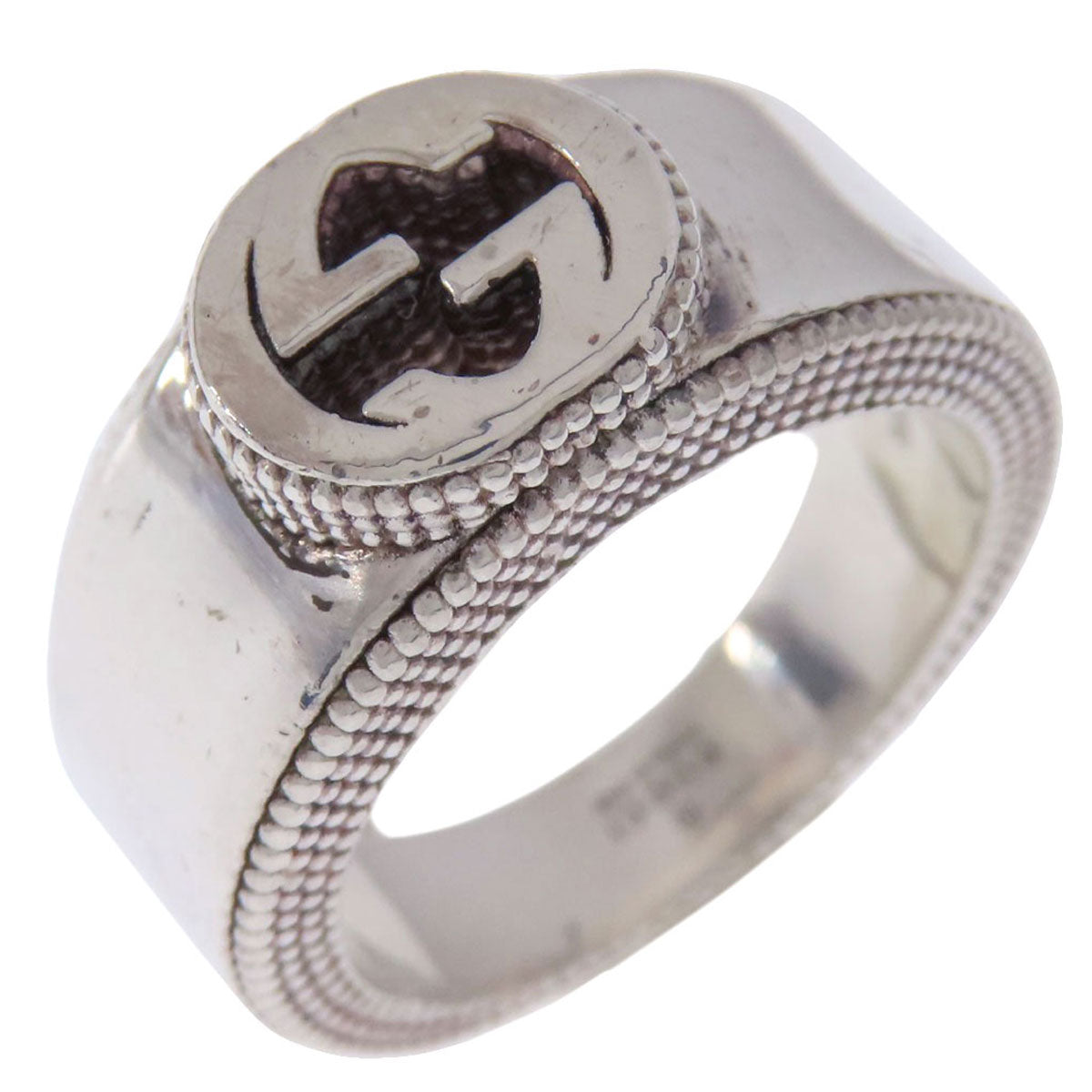 GUCCI Interlocking G Ring Silver Ladies [Used]