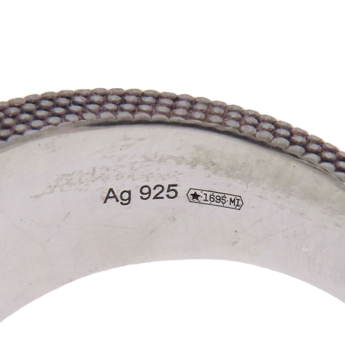 GUCCI Interlocking G Ring Silver Ladies [Used]