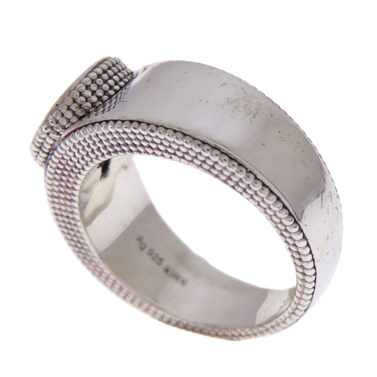 GUCCI Interlocking G Ring Silver Ladies [Used]