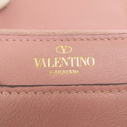 VALENTINO GARAVANI Studs Bifold Wallet with Coin Pocket Leather Ladies [Used]