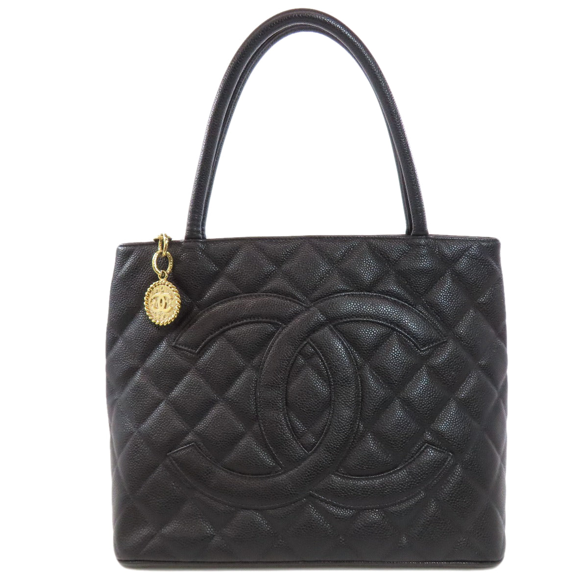 CHANEL   Tote Bag Medallion GoldHardware Caviar skin Ladies