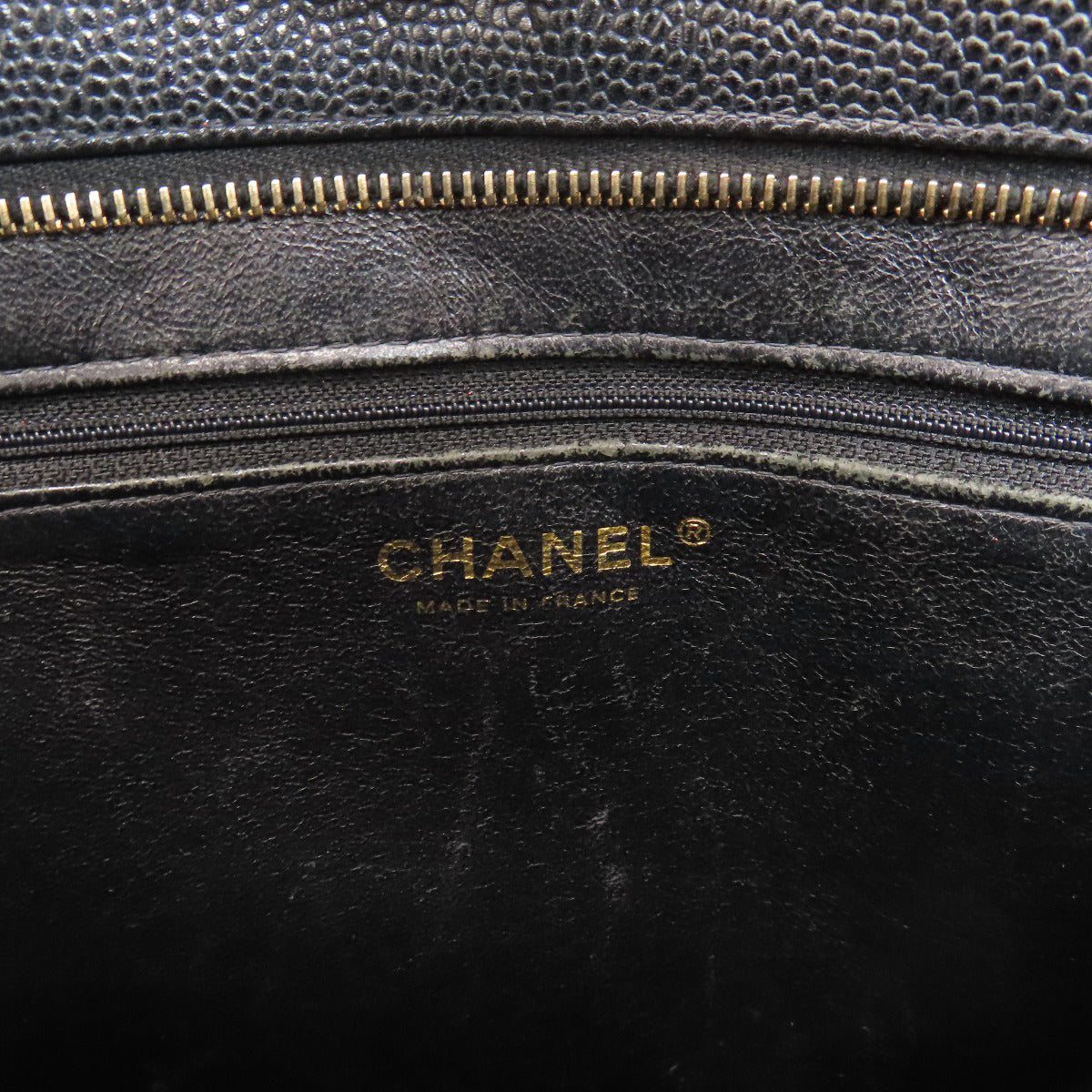 CHANEL   Tote Bag Medallion GoldHardware Caviar skin Ladies