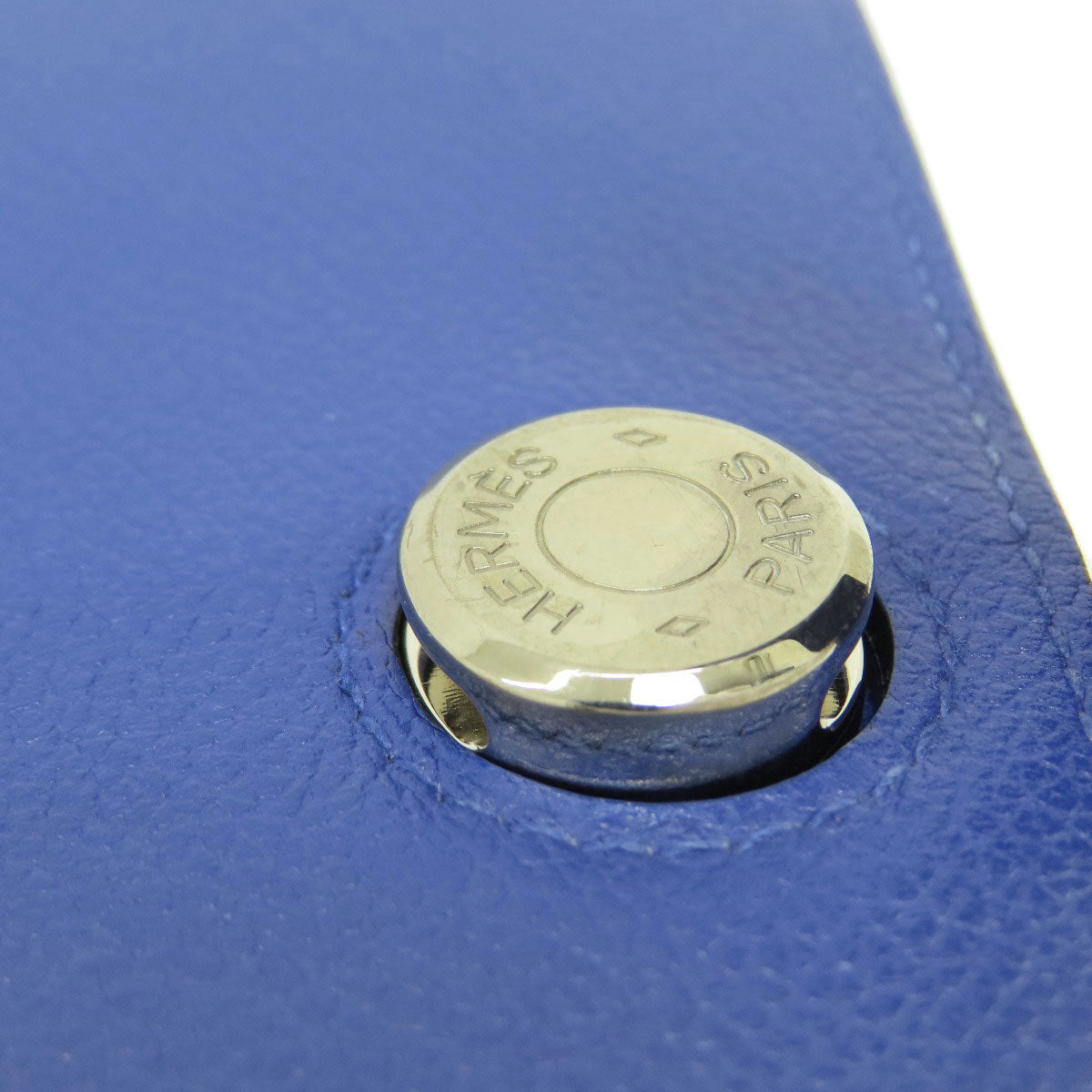 HERMES Dogon Long SilverHardware Long wallet (no coin pocket) Calf Ladies [Used]